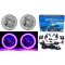 7" SMD Purple LED Halo Headlights 6000K HID Light Kit Fits 76-15 Jeep Wrangler