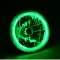 7" Halogen H4 Headlight Headlamp Green LED Halo Angel Eyes Light Bulbs 12 Volt