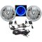 7" SMD Blue LED Halo Headlights 6K 6000K HID Light Kit Fits 76-15 Jeep Wrangler