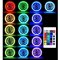 7" RGB COB Multi-Color Halo Angel Eye 6K HID Headlights Pair Fits Jeep Wrangler