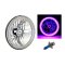 7" SMD Purple LED Halo Angel Eyes H4 Headlamp Headlight Halogen Light Bulbs Pair