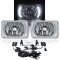 4X6" White LED Halo Angel Eye Headlight 6K 6000K HID Headlamp Light Bulbs Pair