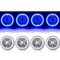 5-3/4" Blue COB SMD LED Halo Angel Eye 6000K 6K HID Light Bulbs Headlights Set