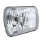 7X6" 6000K LED Crystal Clear Glass Metal Headlight H4 Light Bulb Headlamp Pair