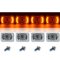 4X6" Amber LED Halo Projector Halogen Headlight Headlamp Bulbs Crystal Clear Set