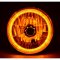 7" H6024 / 6014 Halogen Amber LED Halo Ring H4 Light Bulb Angel Eye Headlight