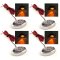 4 Orange Amber LED Chrome Module Motorcycle Car Truck Neon Under Glow Light Pods