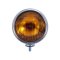 Chrome Vintage Classic Amber 5" Fog Light Housing Halogen H3 Bulb Glass Lens 6V