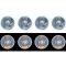 5-3/4 Stock H4 60W Halogen Headlight 5-LED Turn Signal Headlamp Light Bulb Set