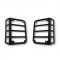 Matte Black Tail Lamp Lens Protector Covers Bezels PR For 07-18 Jeep Wrangler JK