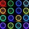 Multi-Color Changing LED RGB Halo Headlight Ring Kit For 76-16 Jeep Wrangler