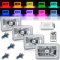 4X6" RF Color Change RGB SMD LED Halo Angel Eye Headlight Halogen Light Bulb Set