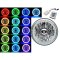 5-3/4" IR RGB SMD Color Change Halo Angel Eye H4 6000K LED Motorcycle Headlight