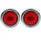 (2) 4" Round Work Truck Trailer Rv Brake Tail Light Turn Signal Red Led Light CH