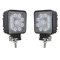 Square HP 9 LED Competition Series Stud Mount Work Light Off Road ATV 4WD Pair