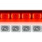 4X6" Red LED Halo Drl Halogen Headlight Headlamp Light Bulbs Crystal Clear Set