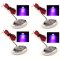 4Pc Purple LED Chrome Modules Motorcycle Car Truck Neon Under Glow Lights Pods