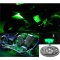 1Pc Green LED Chrome Accent Module Motorcycle Chopper Frame Neon Glow Light Pod