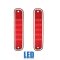 73-80 Chevy GMC Truck Rear Side LED Red Marker Light Lamp Lenses w/ Chrome Pr