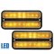 68-72 Chevy GMC Truck Front & Rear Side LED Amber Red Marker Light w/ Chrome Set