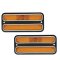 68-72 Chevy GMC Truck Front & Rear Side LED Amber Red Marker Light w/ Chrome Set