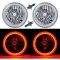 7" SMD Amber 45-LED Halo Angel Eye H4 Headlamp Headlight Halogen Light Bulb Pair