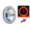 7" SMD Amber 45-LED Halo Angel Eye H4 Headlamp Headlight Halogen Light Bulb Pair
