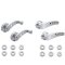 Ford Car Inside Interior Aluminum Billet Door Handle & Window Knob Cranks Set 2