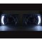 4X6" White Halo Projector Crystal Headlamp 40W 6K LED Headlight Light Bulbs Set