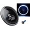 7" Black Halogen Headlight White LED SC Halo Angel Eye Headlamp Light Bulb Pair