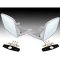 73-91 Chevy Truck Chrome Outside Rectangle Square Rear View Door Mirrors Pair