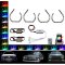 99-02 Chevy Silverado Multi-Color LED RGB SMD Headlight Halo Ring BLUETOOTH Set