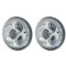 7" LED White Amber Halo Ring Angel Eyes Projector Headlamp Headlight Pair