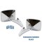 73-91 GMC Truck Chrome Square LED Turn Signal Convex Rear View Door Mirrors Pair