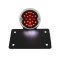 Motorcyce Horizontal Black License Plate Bracket LED Tail Light Smoked Lens