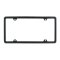 Black Steel 1/2" Wide Plain 4 Hole License Plate Trim Frame