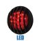 3-3/4" 17 LED Tail Light Lamp Lens w/ Black Grill Bezel Flush Mount Assembly
