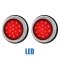 3-3/4" LED Flush Mount Truck Brake Tail Light Turn Signal Light & Flasher Pair