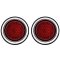 3-3/4" LED Flush Mount Truck Brake Tail Light Turn Signal Light & Flasher Pair