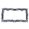 Black & Chrome Tribal Flame 2 Hole Metal Car Truck Universal License Plate Frame