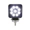 Square HP 9 LED Competition Series Stud Mount Work Light Off Road 4WD Fits Jeep