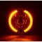 7 Projector Motorcycle Headlight Amber LED Halo Angel Eye Turn Signal Light Bulb