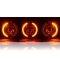 7" Amber LED Projector Halogen Motorcycle Halo Blinker Turn Signal Headlight