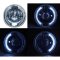 7" Halogen White LED Halo Angel Eyes Projector Headlight Headlamp H4 Bulbs 12V