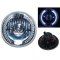7" Motorcycle Halogen Headlight Headlamp H4 Projector Clear LED White Halo Bulb