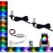 H4 9003 27 SMD RGB Multi-Color Changing Shift Led Fog Light Bulb Bluetooth Pair