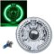 7" Motorcycle Crystal Clear SC Green LED Halo Projector Halogen Headlight Lamp