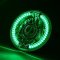 7" Motorcycle Crystal Clear SC Green LED Halo Projector Halogen Headlight Lamp