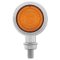 Amber LED Chrome Metal Bullet Indicator Turn Signal Light Hot Rod Truck Trailer