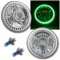 7" Halogen Green SC LED Halo Angel Eye Projector Headlight Light Lamp Bulb Pair